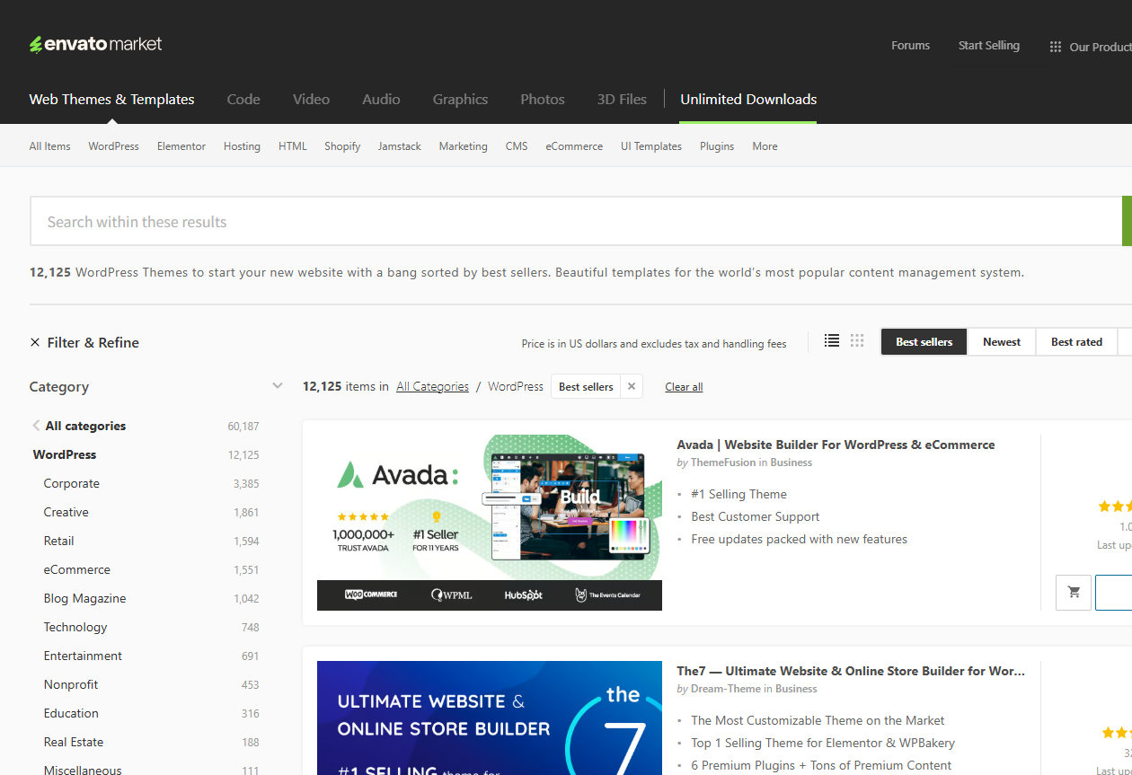 themeforest主题商城