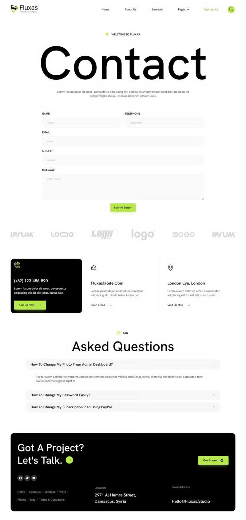 Fluxas -现代商务与机构工作室 Elementor 模板套件 Preview 10