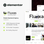 Fluxas -现代商务与机构工作室 Elementor 模板套件